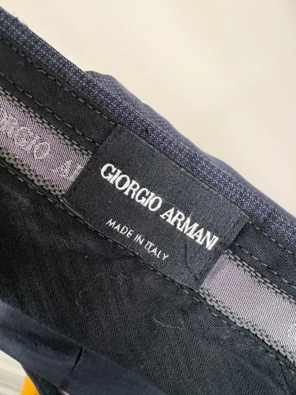 Giorgio Armani BLACK LABEL Mens Navy Dress Pants 44 Waist